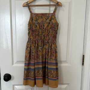 Bonnie Jean Boho Floral Hu Dress